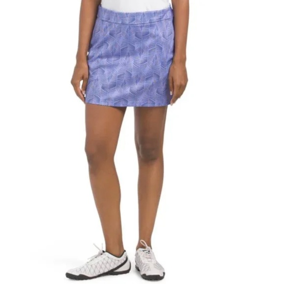 Greg Norman Play Dry Pull-On Golf Skort Leaf Print Purple Size Large, NWT - Picture 16 of 16